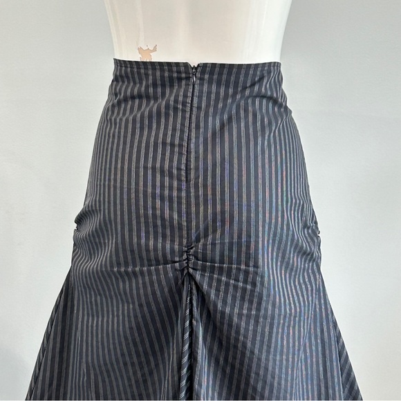 Dark Fairy Princess Pinstriped Steampunk Layered Midi Skirt - Picture 11 of 16